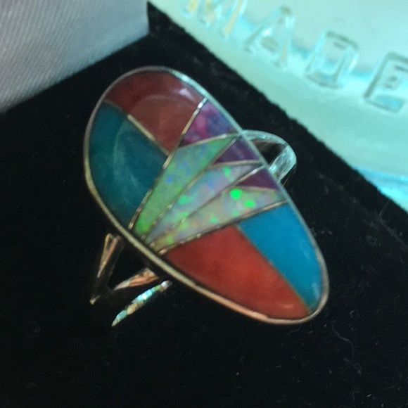 Jewelry - NOS Vintage Native American Vintage Mosaic Ring